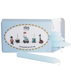 Kids by Friis Lys til Fødselsdagstog - 10 stk - Lyseblå