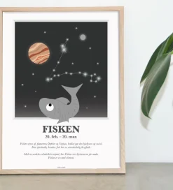 Kids by Friis Plakat - Stjernetegn - Fisken