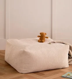 Kids Concept Puf - 85x85x34 cm - Fløjl - Off-White