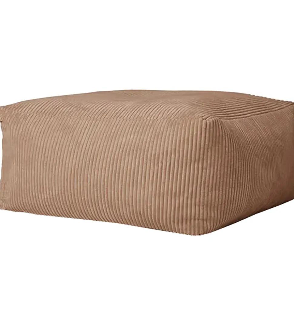 Kids Concept Puf - 85x85x34 cm - Fløjl - Brun