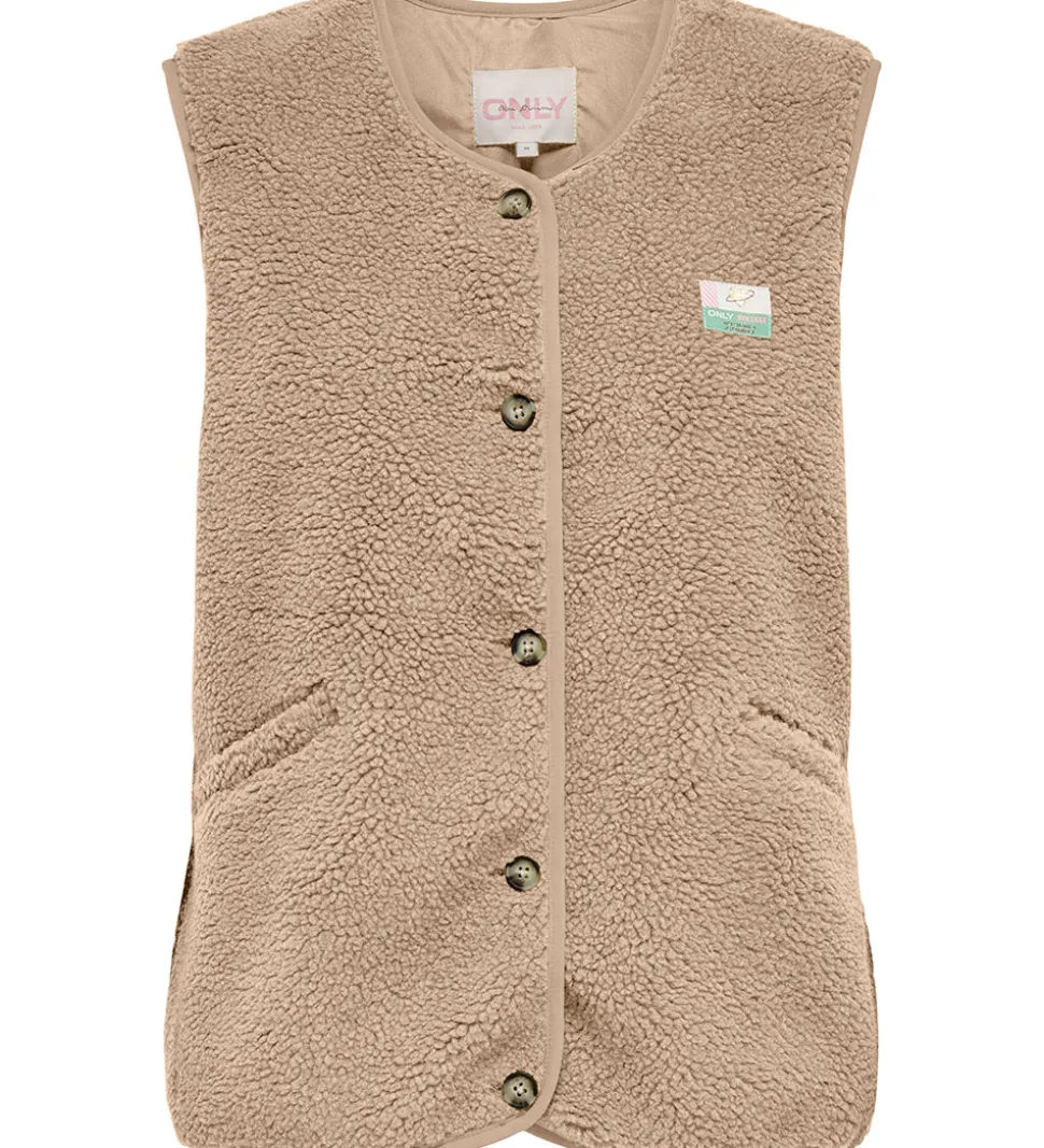 Kids Only Fleecevest - Teddy - KogBaby - Cuban Sand/Vintage Badg