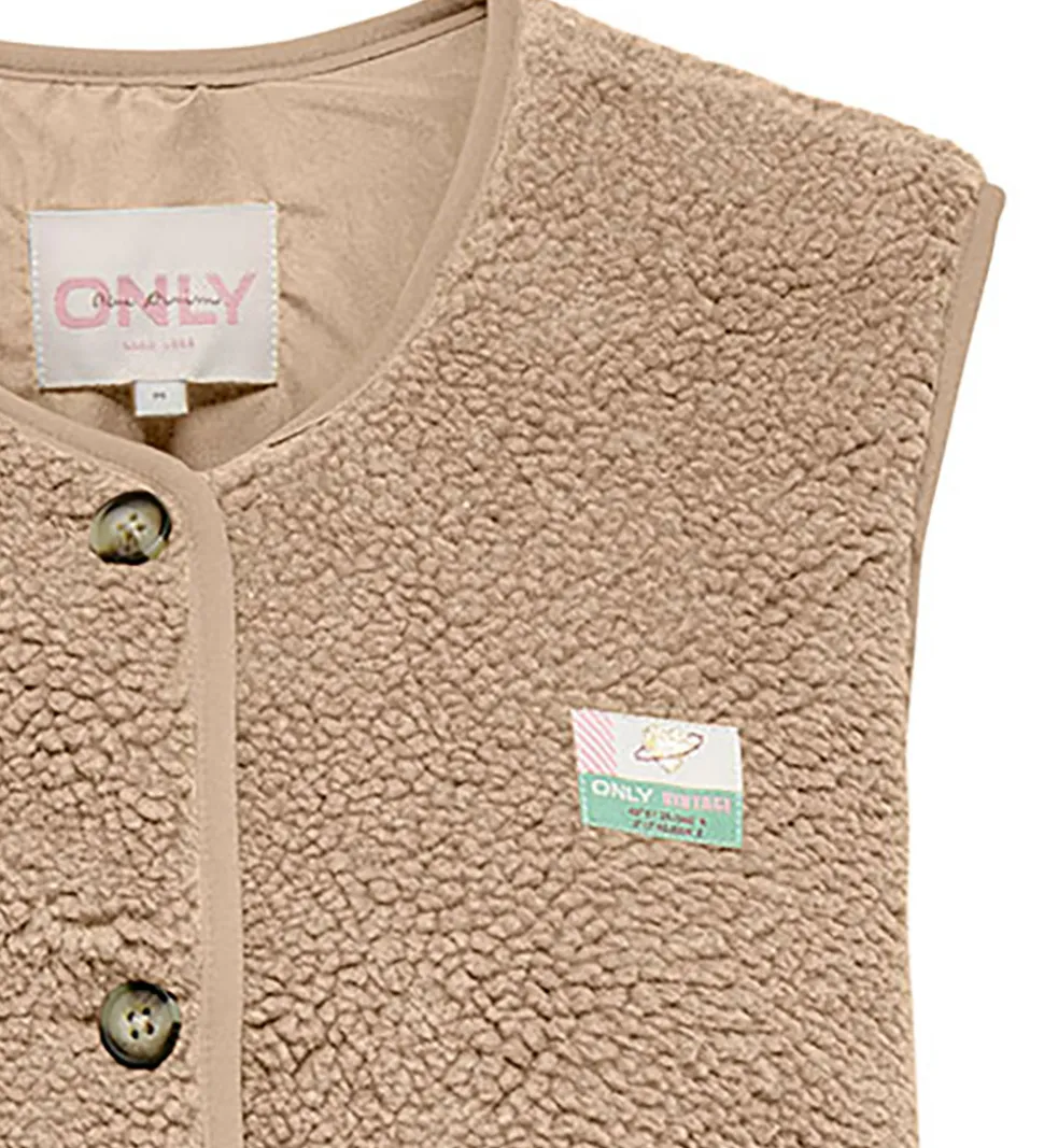 Kids Only Fleecevest - Teddy - KogBaby - Cuban Sand/Vintage Badg