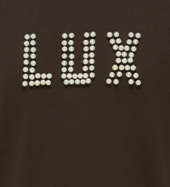 Kids Only T-shirt - KogKate - O-Neck Pearl Top - Black Coffee/Lu