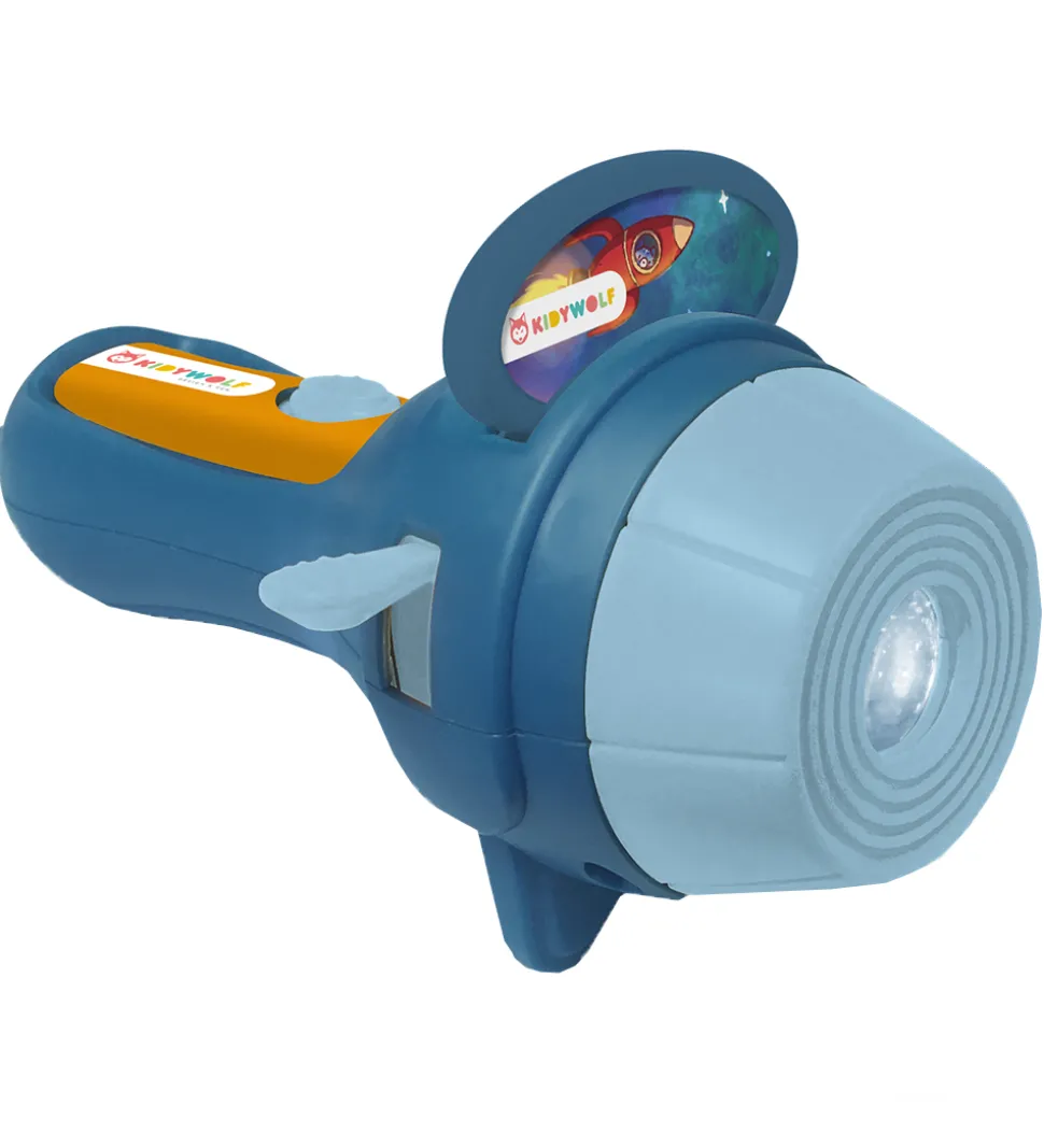 Kidywolf Lommelygte m. Historier - Kidyslide - Blå