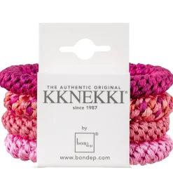 Kknekki Hårelastikker - 4-pak - Pink