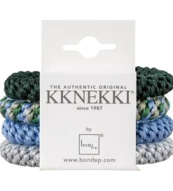 Kknekki Hårelastikker - 4-pak - Grey/Blue/Green