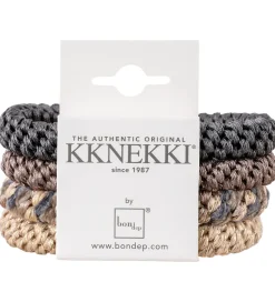 Kknekki Hårelastikker - 4-pak - Beige/Brown/Black