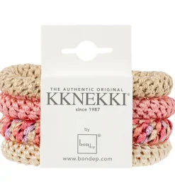 Kknekki Hårelastikker - 4-pak - Pink Glitter