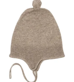Konges Sløjd Babyhjelm - Uld - Strik - Mattou - Lysebrun
