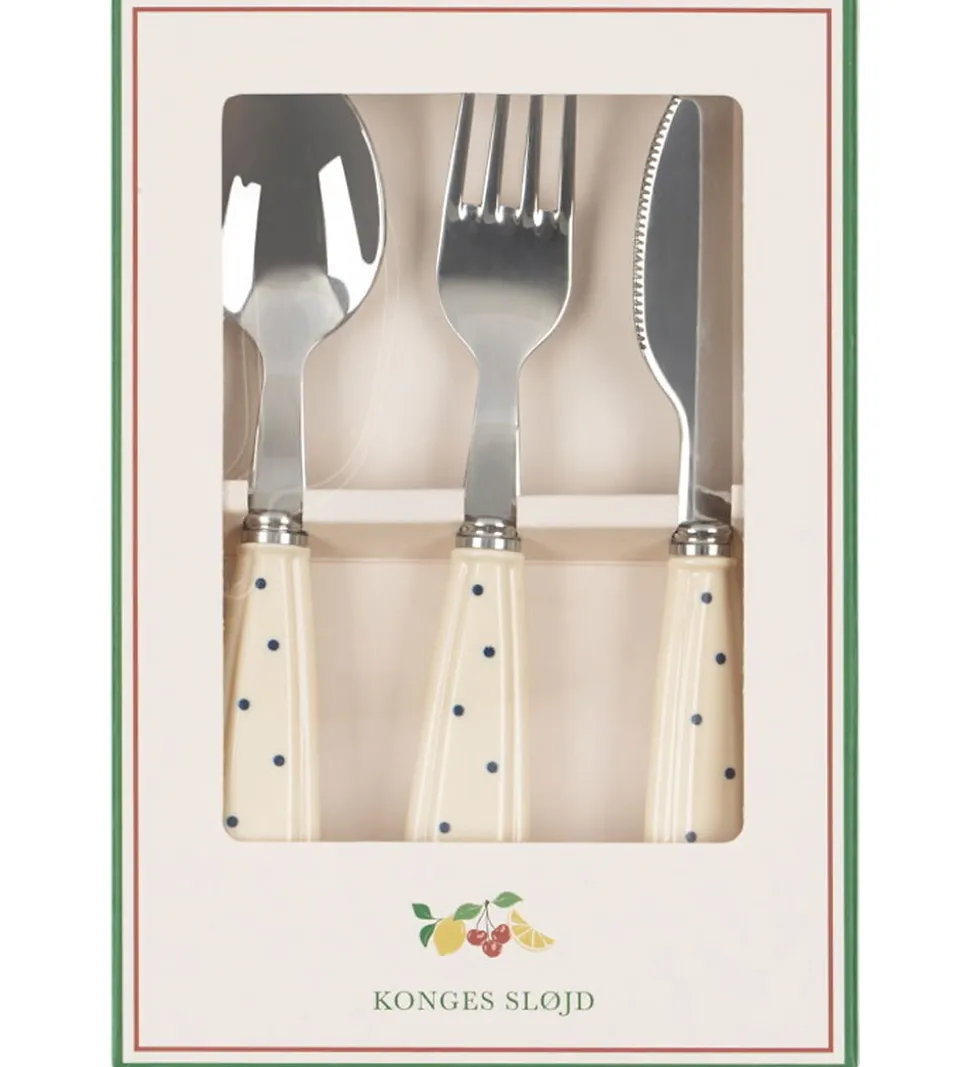 Konges Sløjd Børnebestik - Navy Dots