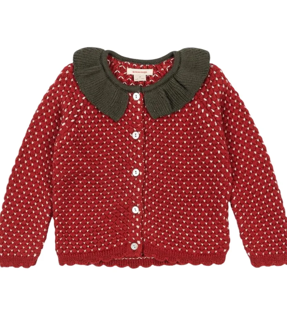 Konges Sløjd Cardigan - Uld - Strik - Strawberry - Barbados Cher