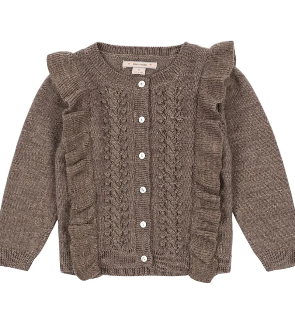 Konges Sløjd Cardigan - Uld - Strik - Fiol Frill - Brunmeleret