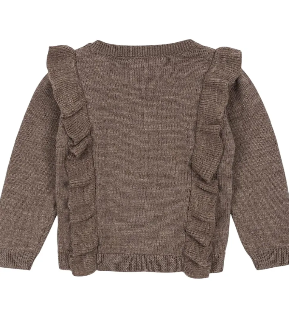 Konges Sløjd Cardigan - Uld - Strik - Fiol Frill - Brunmeleret