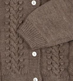 Konges Sløjd Cardigan - Uld - Strik - Fiol Frill - Brunmeleret
