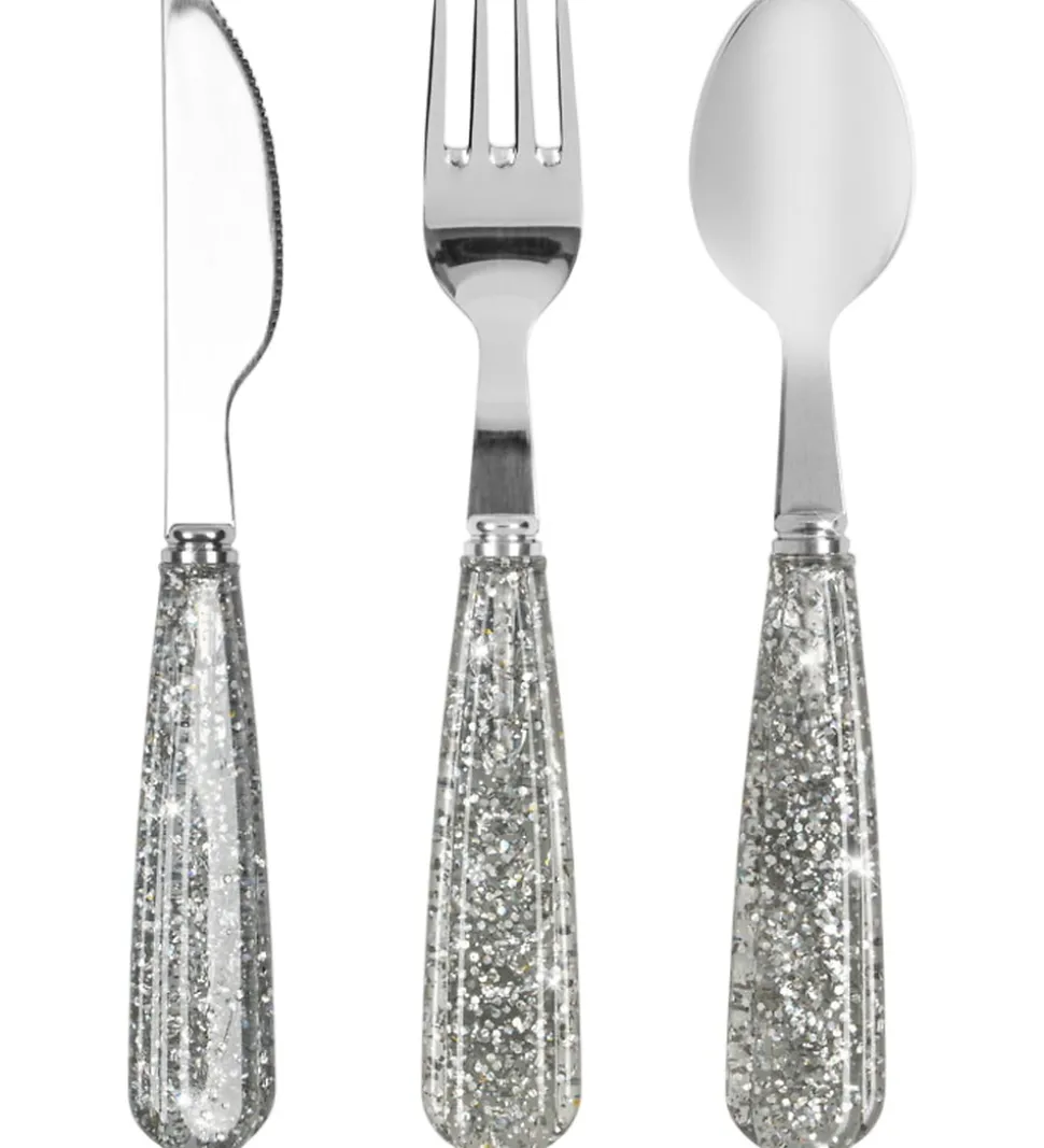 Konges Sløjd Glimmerbestik - 3-dele - Sparkling Blue