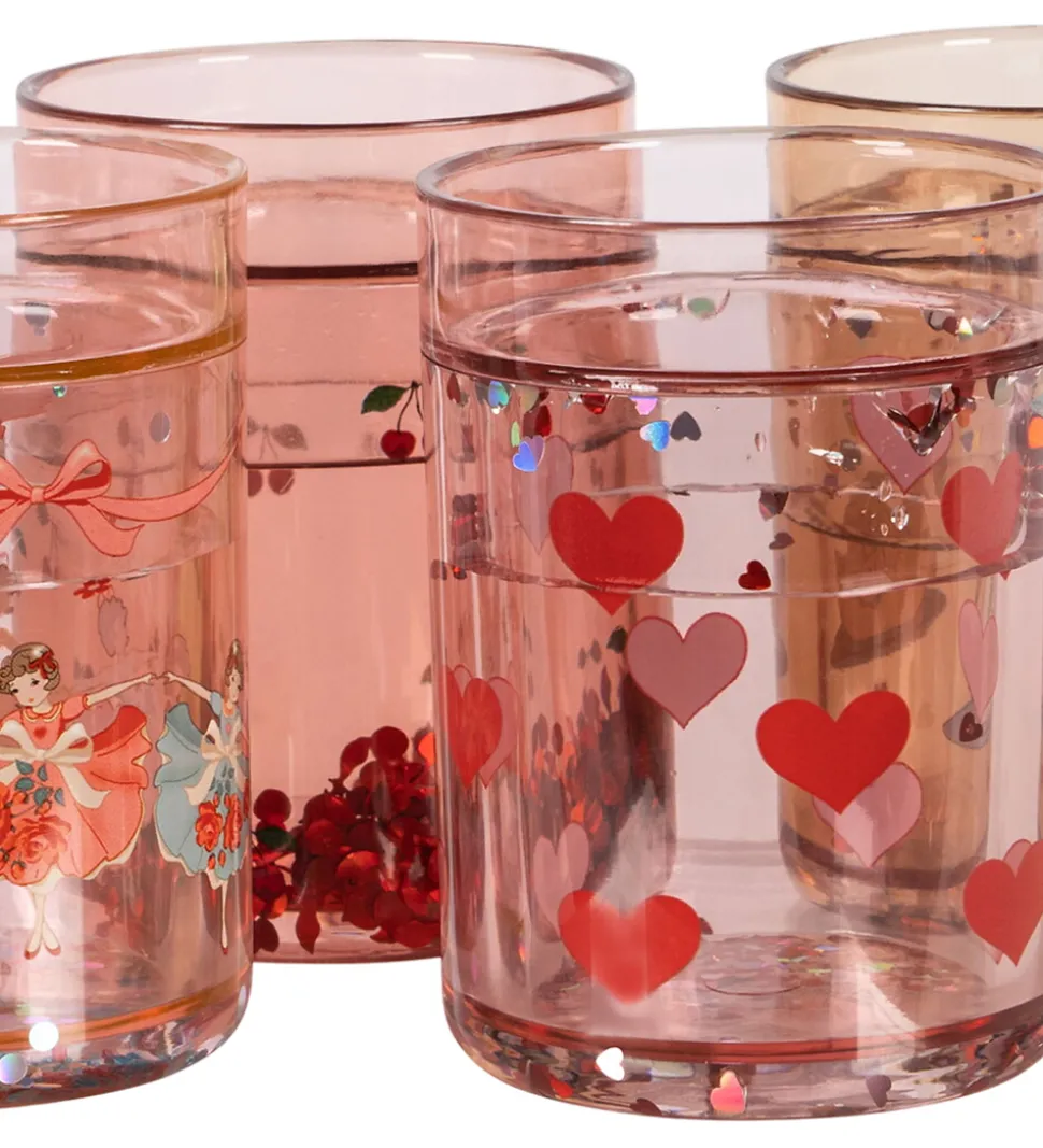 Konges Sløjd Glitterkopper - 4-pak - Rose Multi