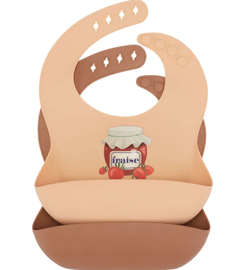 Konges Sløjd Hagesmække - Silikone - 2-pak - Fraise