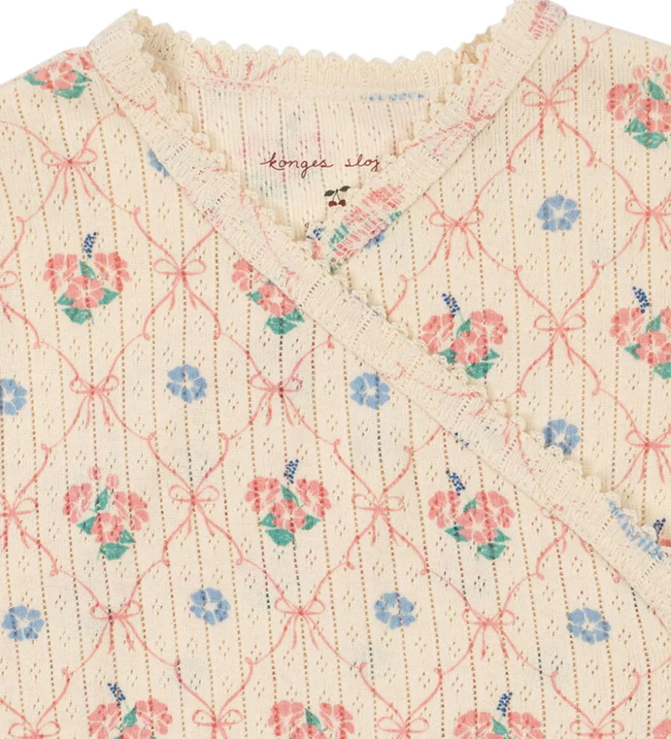 Konges Sløjd Heldragt - Rib - Minnie - Fleur Decor m. Hulmønster