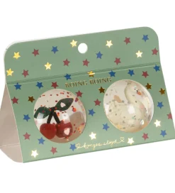 Konges Sløjd Hoppebolde - 2-pak - Cherry/Swan