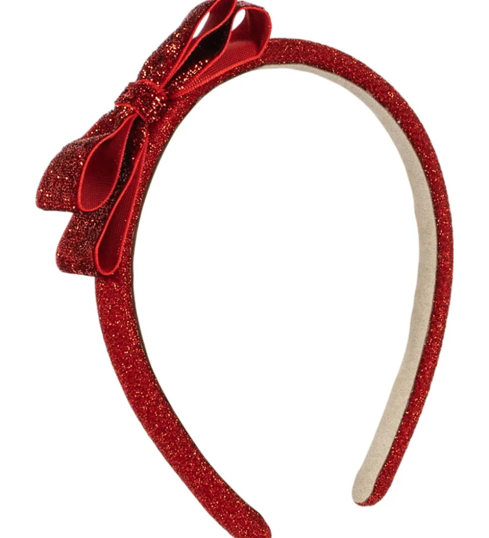 Konges Sløjd Hårbøjle - Rød m. Glimmer