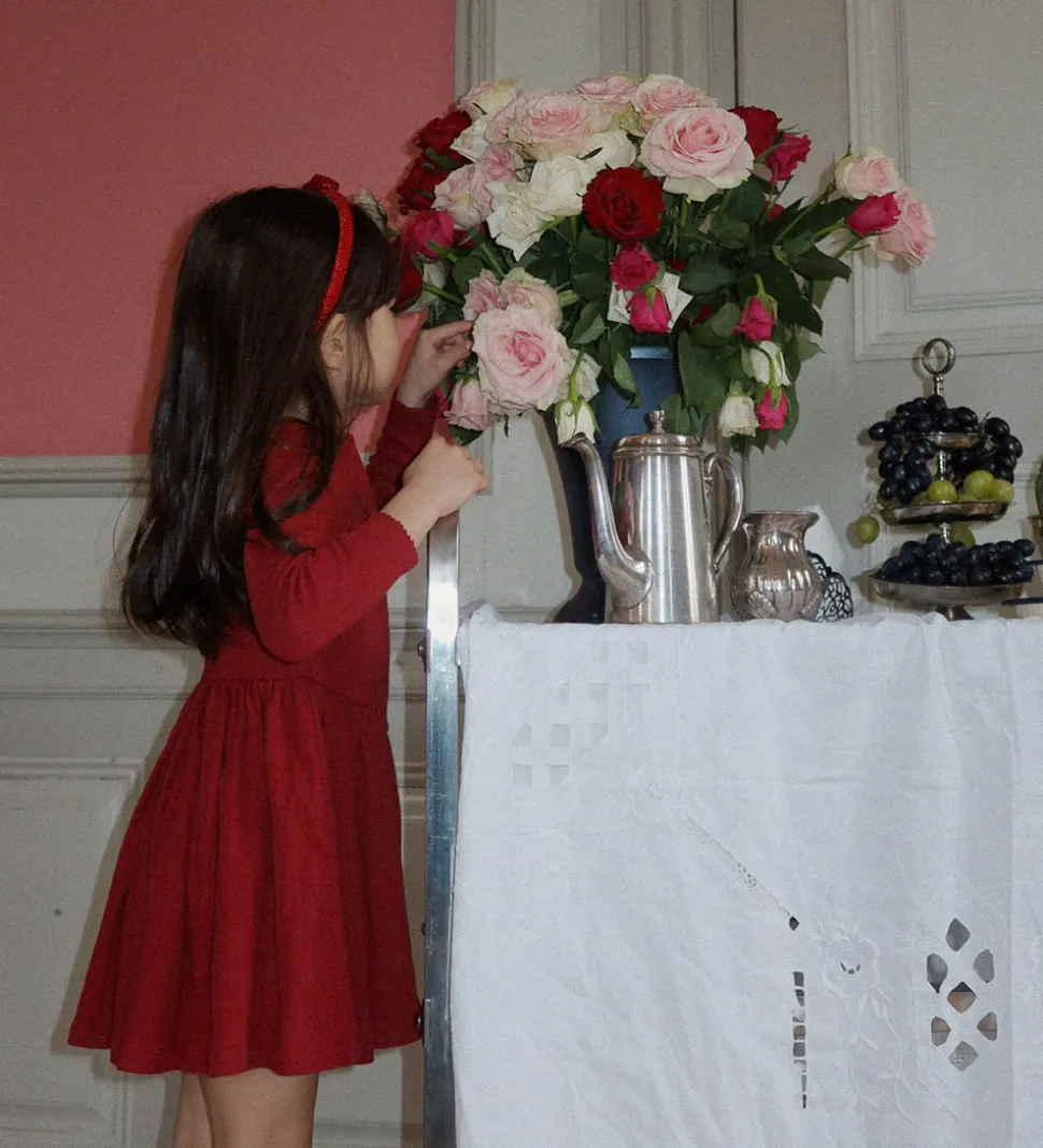 Konges Sløjd Hårbøjle - Rød m. Glimmer