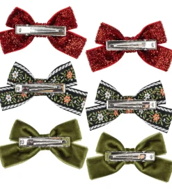 Konges Sløjd Hårsløjfer - 5,5 cm - Micki - 6-pak - Rød/Grøn