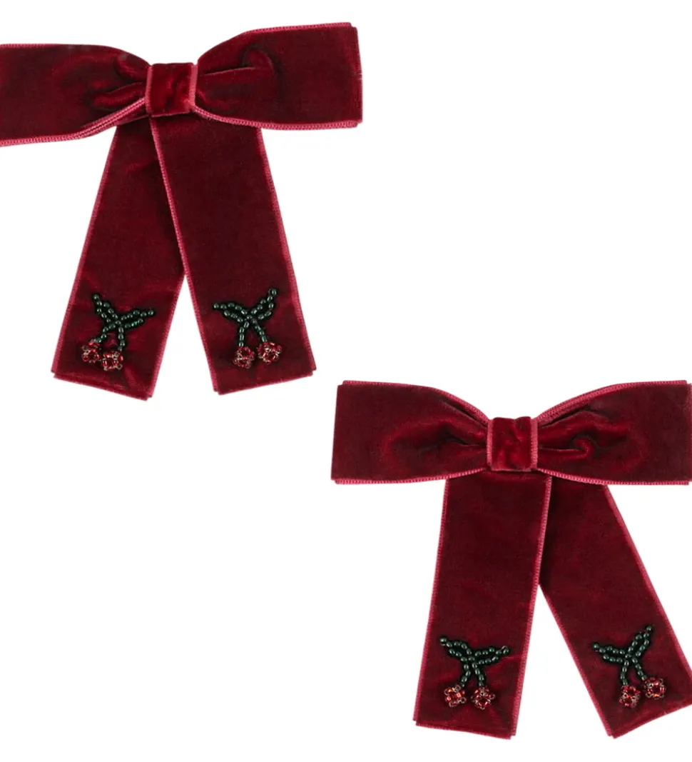 Konges Sløjd Hårsløjfer - 8 cm - Juliette - 2-pak - Rio Red