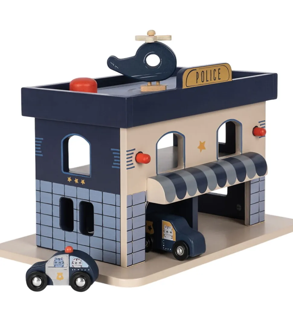 Konges Sløjd Politistation - Træ - Blå