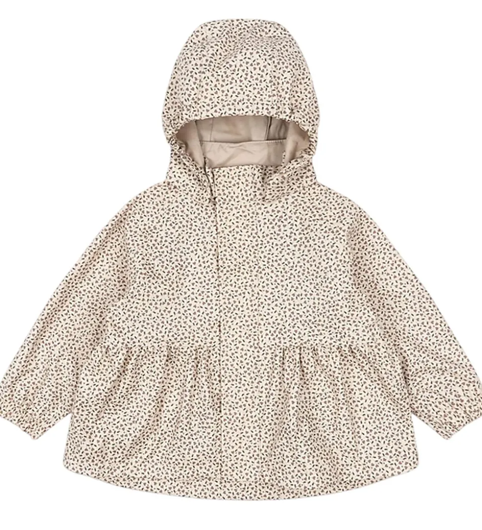 Konges Sløjd Regntøj m. Seler/Fleece - PU - Rainy Palme - Milk T