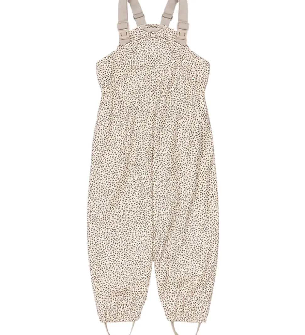 Konges Sløjd Regntøj m. Seler/Fleece - PU - Rainy Palme - Milk T