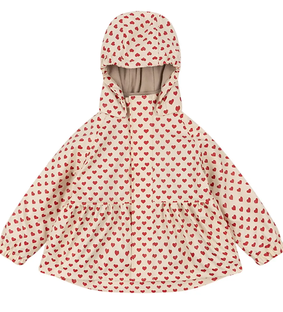 Konges Sløjd Regntøj m. Seler/Fleece - PU - Rainy Palme - Coeur