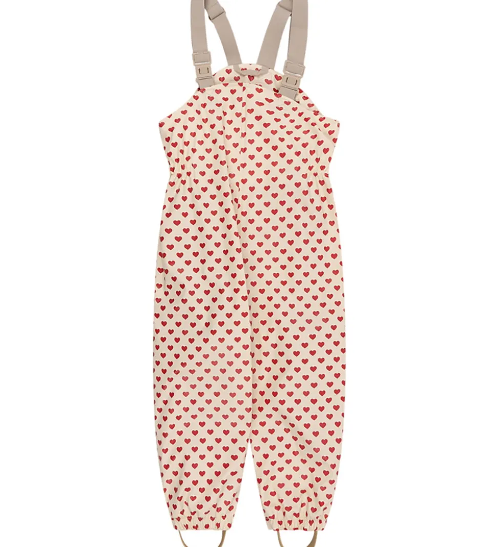 Konges Sløjd Regntøj m. Seler/Fleece - PU - Rainy Palme - Coeur