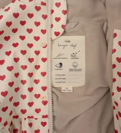 Konges Sløjd Regntøj m. Seler/Fleece - PU - Rainy Palme - Coeur