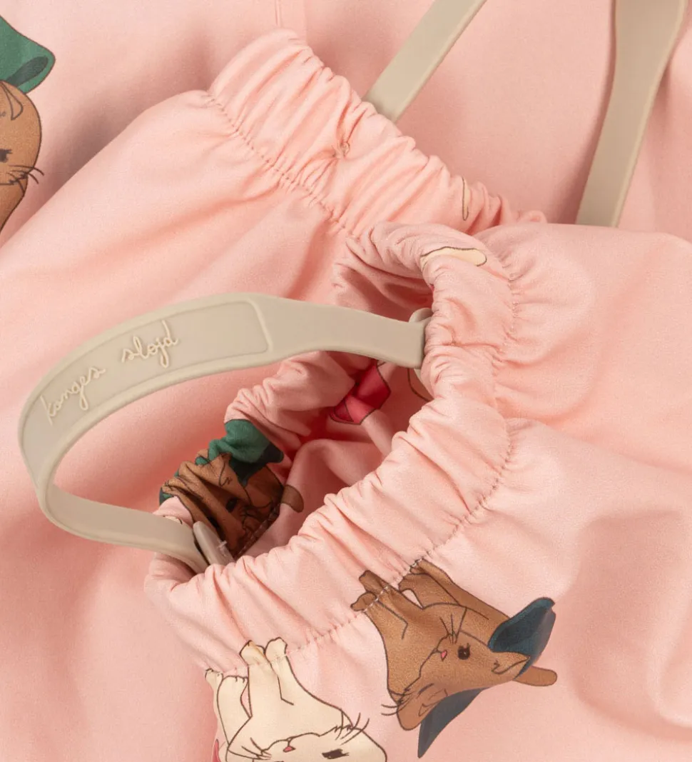 Konges Sløjd Regntøj m. Seler/Fleece - PU - Palme - Bow Kitty Pi