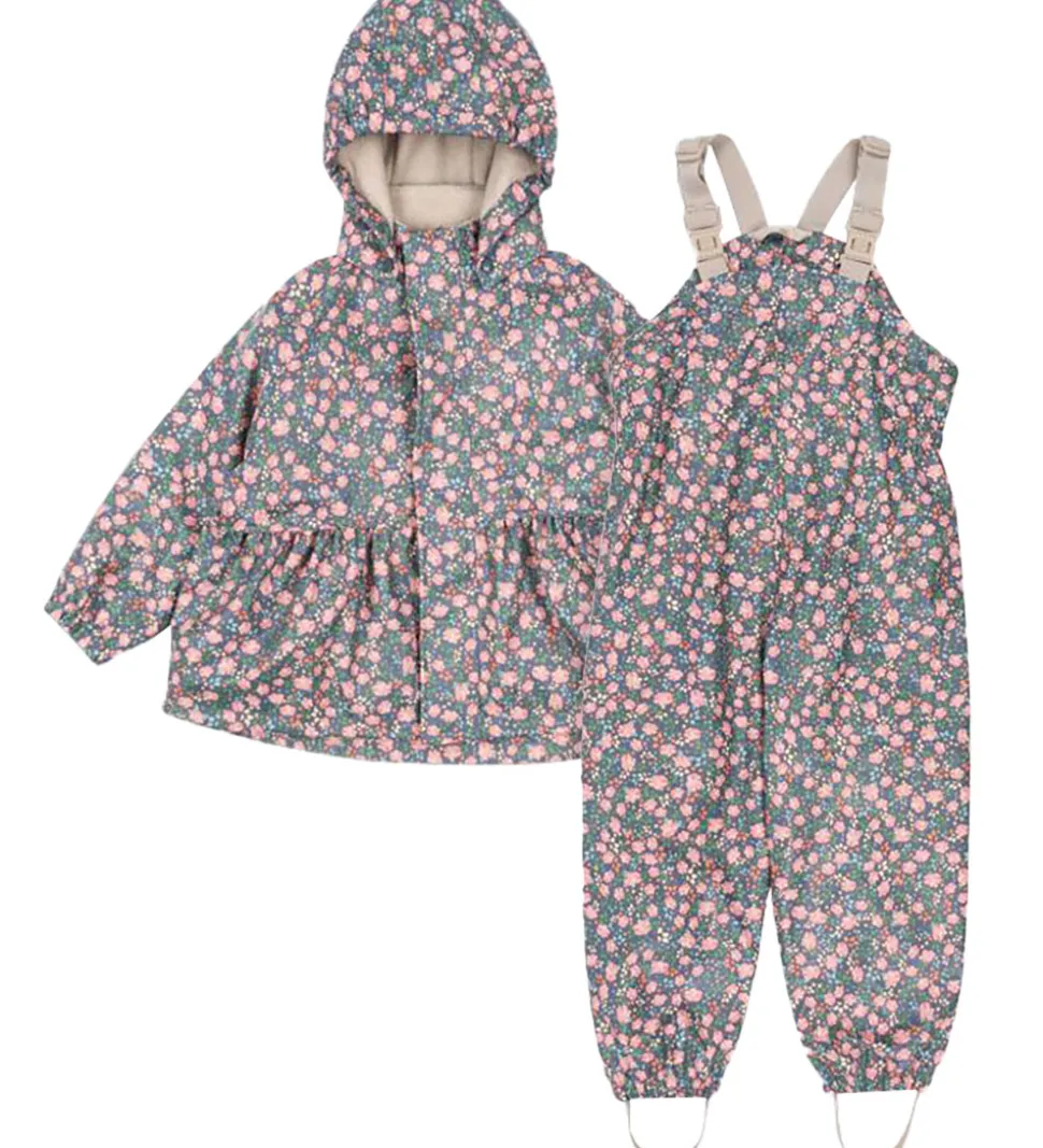 Konges Sløjd Regntøj m. Seler/Fleece - PU - Palme - Kyoto