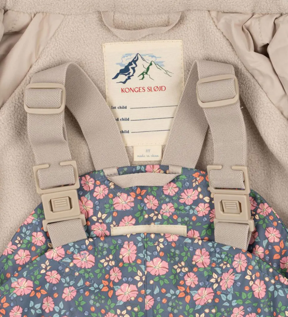 Konges Sløjd Regntøj m. Seler/Fleece - PU - Palme - Kyoto