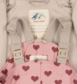 Konges Sløjd Regntøj m. Seler/Fleece - PU - Palme - Amour Pink