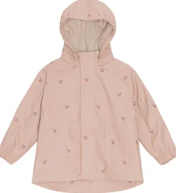 Konges Sløjd Regntøj m. Seler/Fleece - PU - Rainy Palme - Cherry