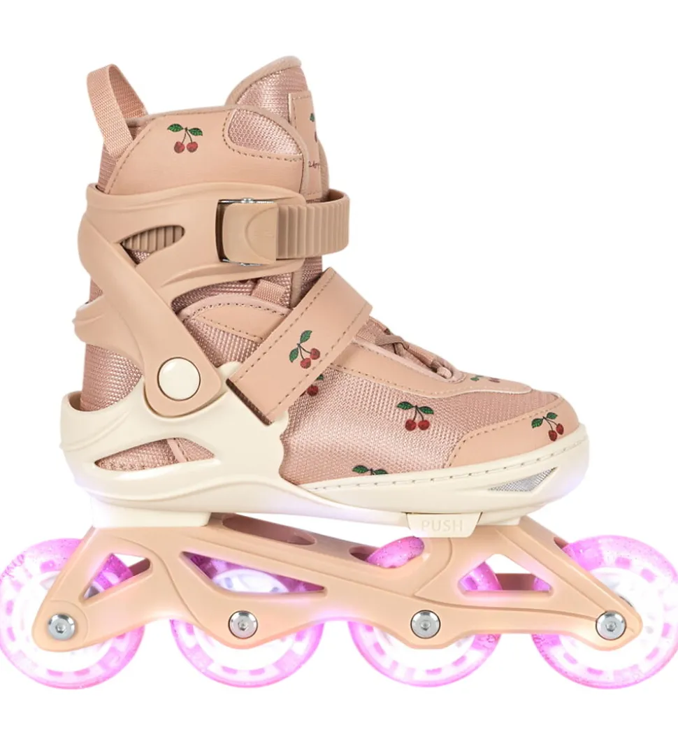 Konges Sløjd Rulleskøjter m. Lys - Cherry Blush