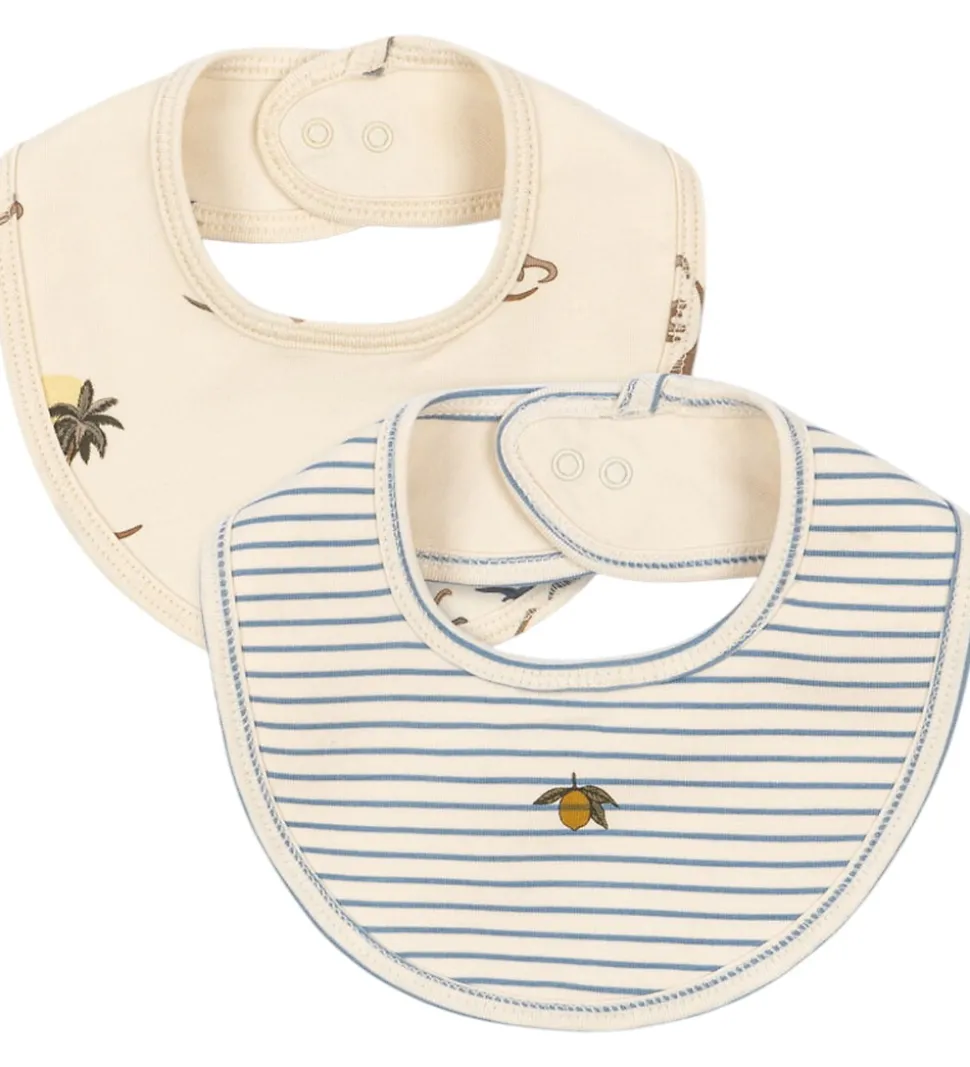 Konges Sløjd Savlesmække - 2-pak - Kubi/Stripe Blue