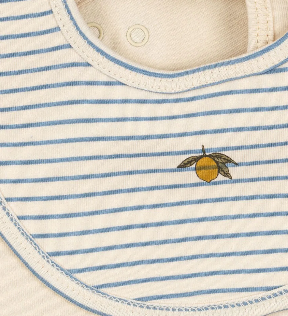 Konges Sløjd Savlesmække - 2-pak - Kubi/Stripe Blue