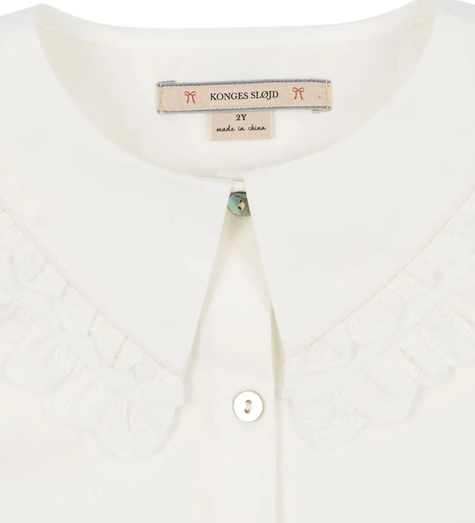 Konges Sløjd Skjorte - Coeur Collar - Optic White