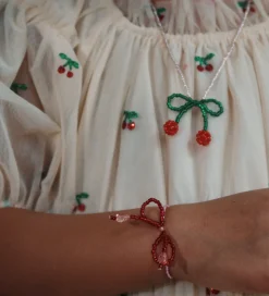 Konges Sløjd Smykkesæt - Armbånd/Halskæde - Cherry