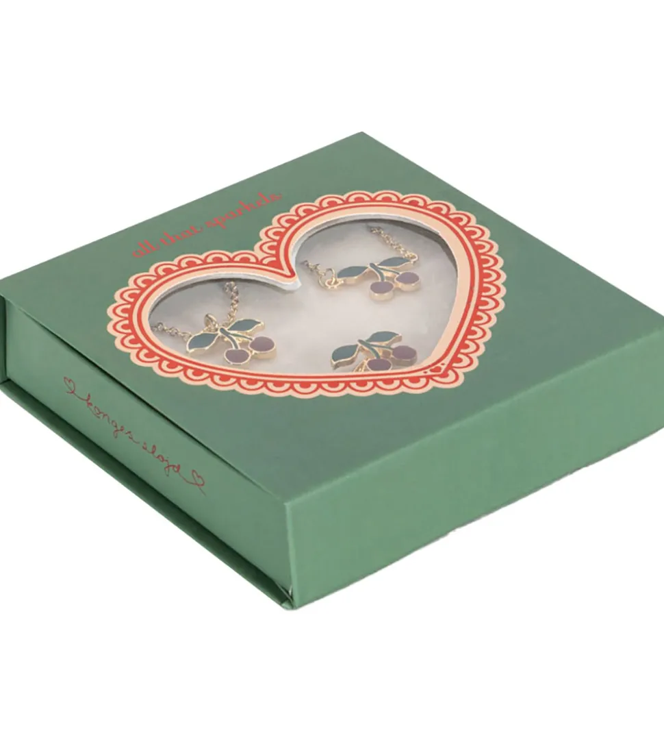 Konges Sløjd Smykkesæt - Cherry - Guld