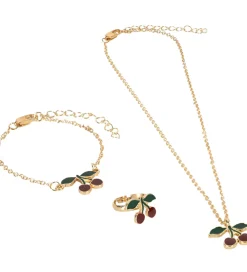 Konges Sløjd Smykkesæt - Cherry - Guld