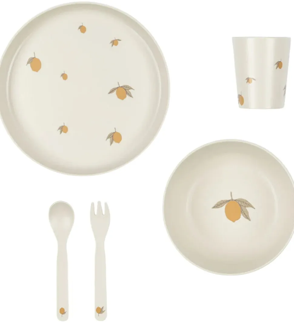 Konges Sløjd Spisesæt - 5 dele - Lemon