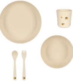 Konges Sløjd Spisesæt - Bioplast - 5 dele - Lemon