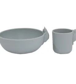 Konges Sløjd Spisesæt - Silikone - 2 dele - Bunny - Quarry Blu