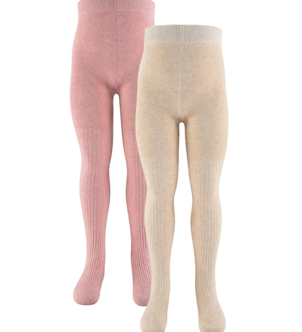 Konges Sløjd Strømpebukser - 2-pak - Rib - Rose Mix