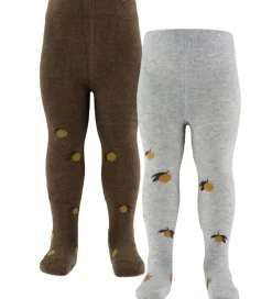 Konges Sløjd Strømpebukser - 2-pak - Jaquard - Lemon